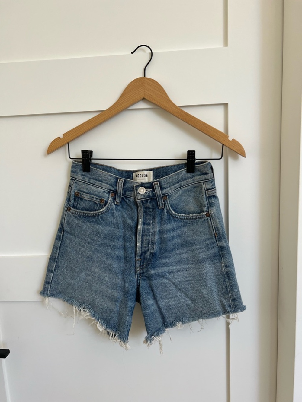 AGOLDE - Blue Parker Long Denim Shorts